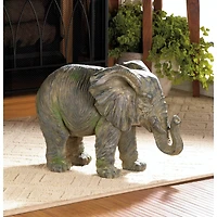 12.5” Weathered Elephant Statue