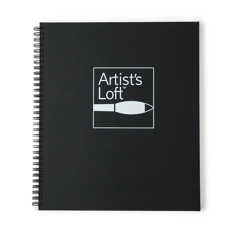 Black Hard Cover Drawing Pad by Artist's Loft™, 8.5" x 11"
