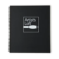 Black Hard Cover Drawing Pad by Artist's Loft™, 8.5" x 11"