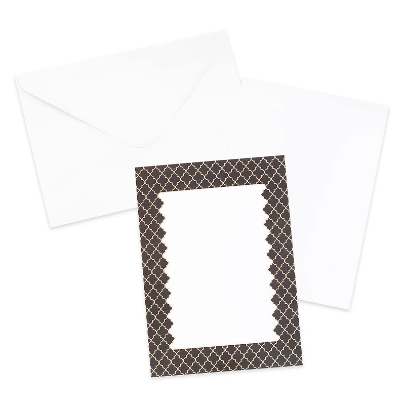 Gold Geometric Flat Cards & Envelopes by Recollections™, 5" x 7"