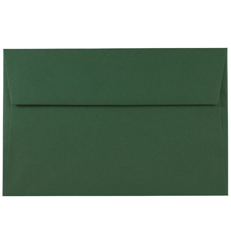 JAM Paper A9 Dark Green Premium Invitation Envelopes