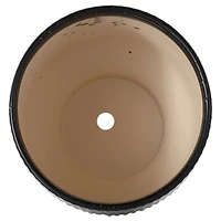 Black Ceramic Speckled Planter Set