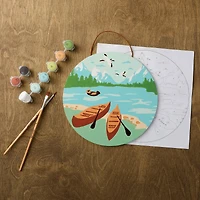 8" Canoe Paint-by-Number Plywood Surface Kit by Artist's Loft®
