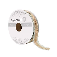 12 Pack: 3/4" x 5yd. Faux Burlap & Lace Ribbon by Celebrate It® Classic