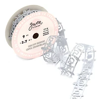 Gwen Studios 7/8" x 3yd. Die Cut "Fa La La" Words Christmas Ribbon