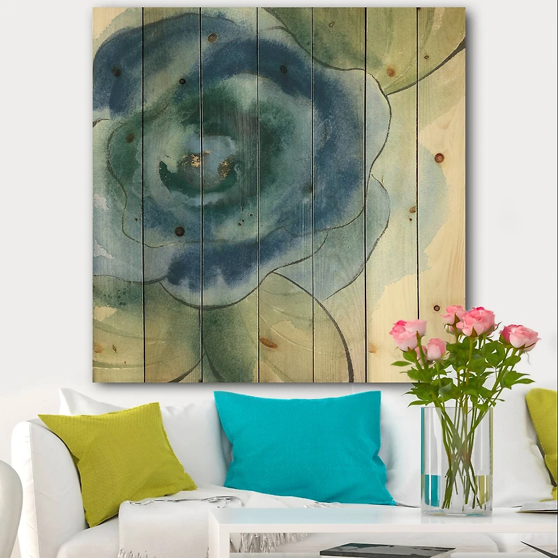 Designart - Blue Floral Poppies IV