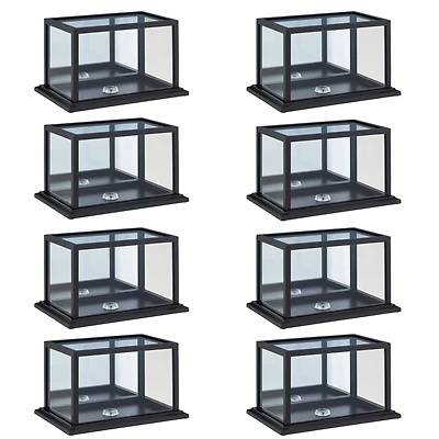 8 Pack: Black Football Display Case With Mirror Back by Studio Décor®