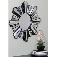 25" Sunburst Round Wall Mirror