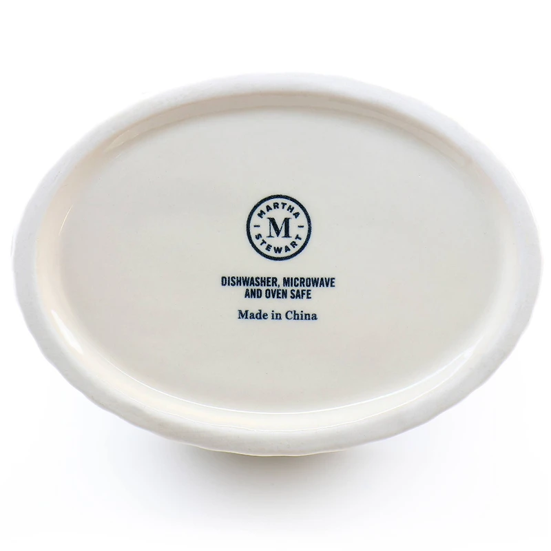 Martha Stewart 6" Cream Ceramic Rooster Baker