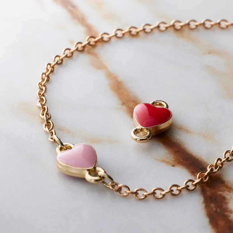 13mm Heart Gold Connectors, 2ct. by Bead Landing™