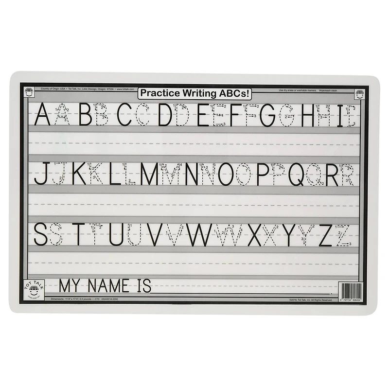 Tot Talk ABC Animals Placemat