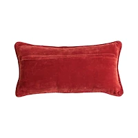 Hello Honey® 24" x 12" Cotton Printed Lumbar Pillow with Family, Piping & Velvet Back