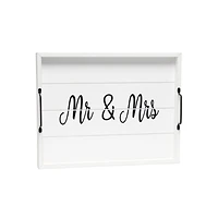 Elegant Designs™ 15.5" Mr. & Mrs. Serving Tray with Handles
