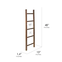 4ft. Wood Wall Mounted & Leaning Decorative Ladder