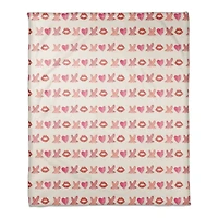 Lipstick XO Pattern 50" x 60" Coral Fleece Blanket