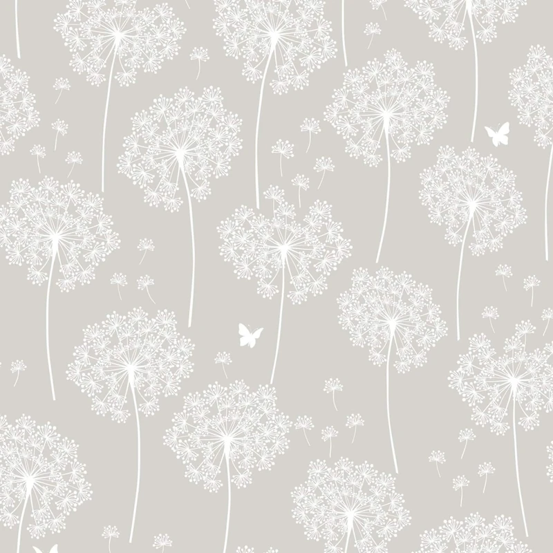 NuWallpaper Dandelion Gray Peel & Stick Wallpaper