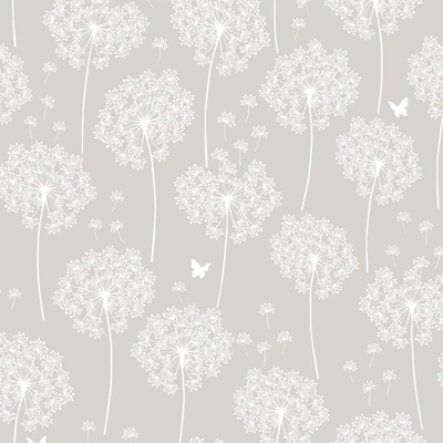 NuWallpaper Dandelion Gray Peel & Stick Wallpaper