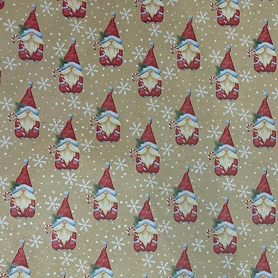 Kraft with Gnomes Premium Gift Wrap by Celebrate It™