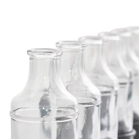 22" Black Metal Adjustable Bottle Vase with Clear Glass Bottles