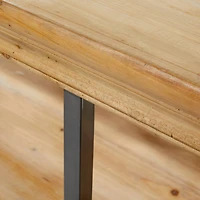 Brown Wood Industrial Shelving Unit, 34 " x 48 " x 17 "