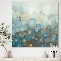 Designart - Blue and Bronze Dots on Glass II