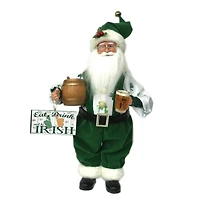 15" Eat, Drink & Be Irish Santa Claus Decoration