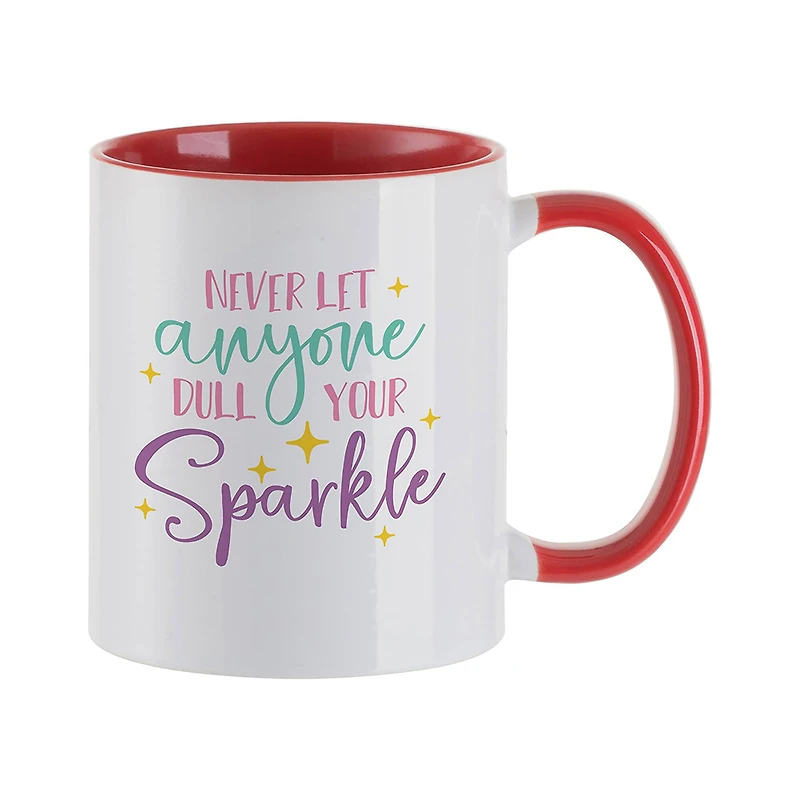 Craft Express 11oz. Sublimation Red Handle Mugs, 6ct.