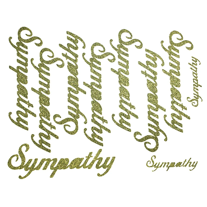 JAM Paper Sympathy Gold Script Floral Adhesive