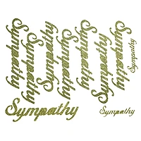 JAM Paper Sympathy Gold Script Floral Adhesive