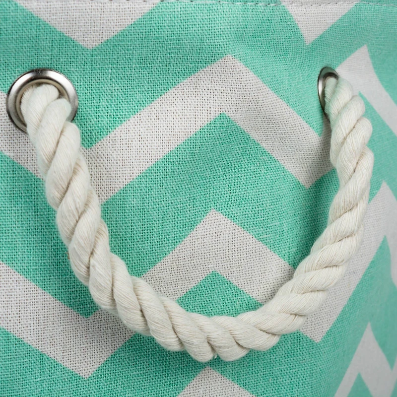 DII® Medium Round Chevron Polyester Bin