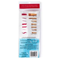 9 Pack: Golden Taklon Flat Variety Brush Set by Craft Smart®