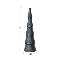 Hello Honey® 14" Black Mango Wood Christmas Tree Accent