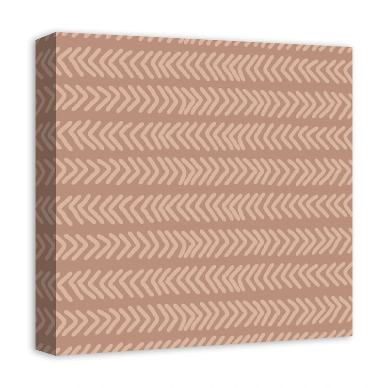 Tan Arrow Triangles 16" x 16" Canvas Wall Art