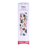 12" x 12" Gingerbread Parchment Sheets, 24ct. by Makery™