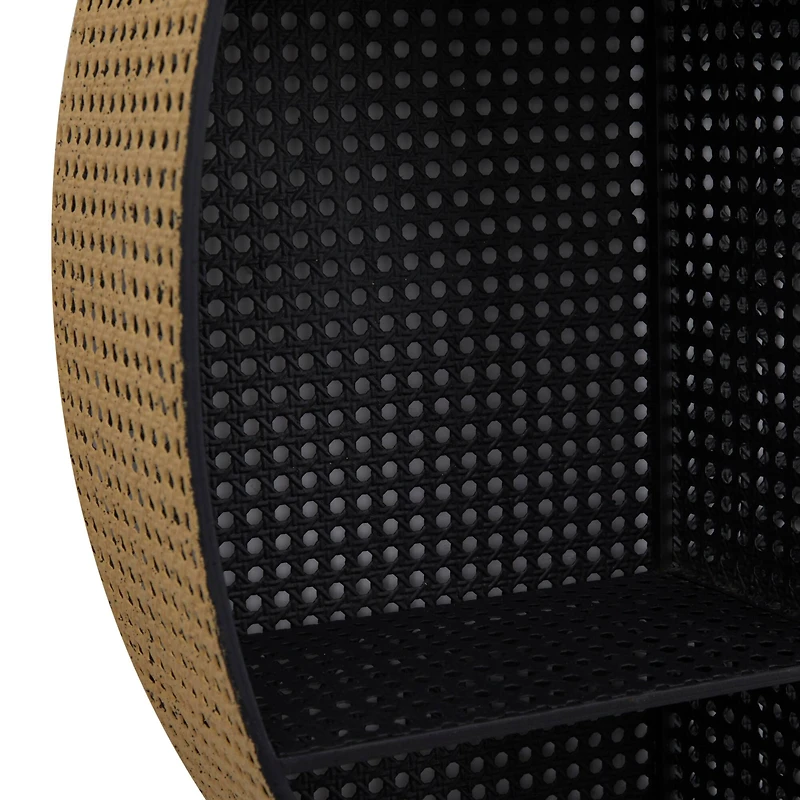 The Novogratz Black Modern Wall Shelf, 32" x 6" x 32"