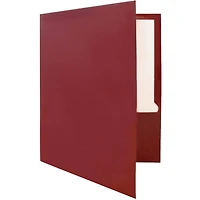 JAM Paper Maroon Glossy 2-Pocket Folders, 6ct.