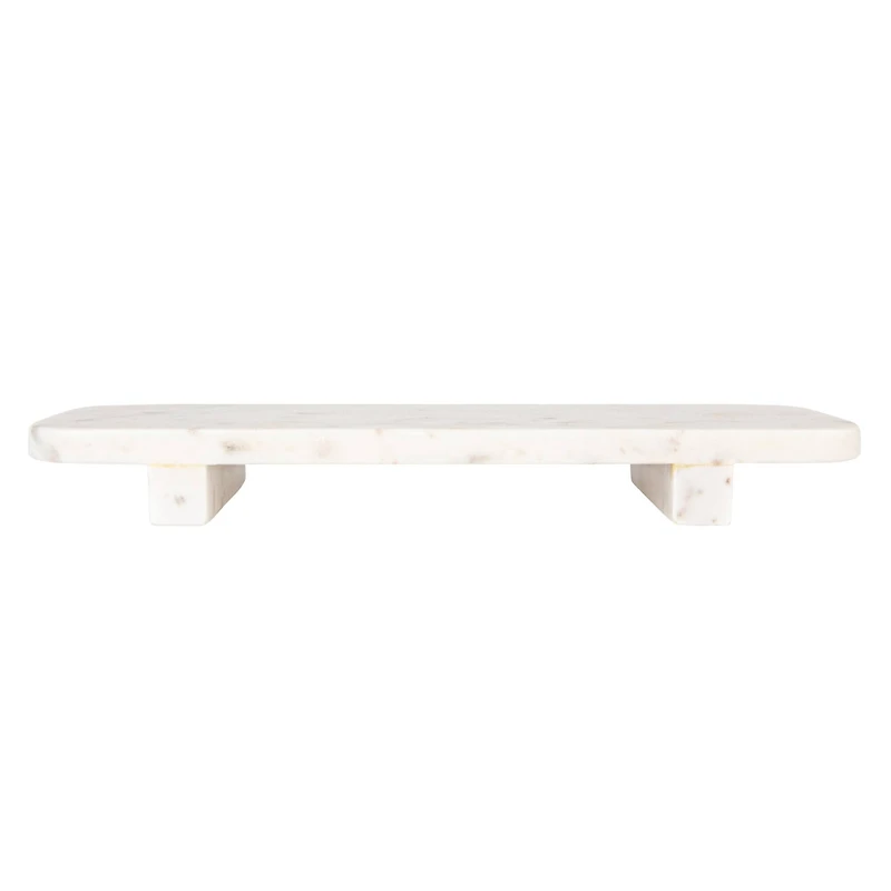Hello Honey® 15" White Marble Footed Serving Pedestal