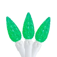 70ct. Green Faceted LED C6 Christmas Light Set