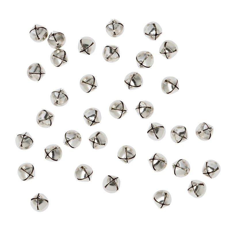 12 Packs: 70 ct. (840) 9mm Silver Jingle Bells by Creatology™