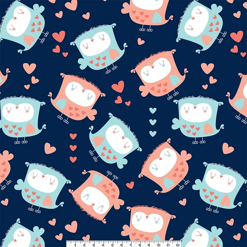 Camelot Fabrics Emma & Mila® Owls Fleece Precut Fabric Bundle