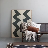 Hello Honey® Cotton and Wool Blend Rug with Pattern and Braided Tassels, 4ft. x 6ft.