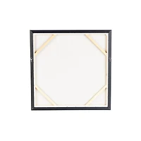 32" x 32" Black Canvas Zebra Framed Wall Art with Gold Foil Accents