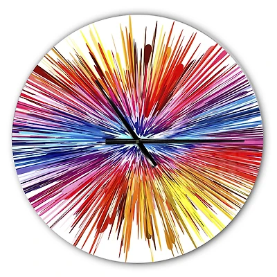 Designart 'Color Explosion Modern Wall Clock