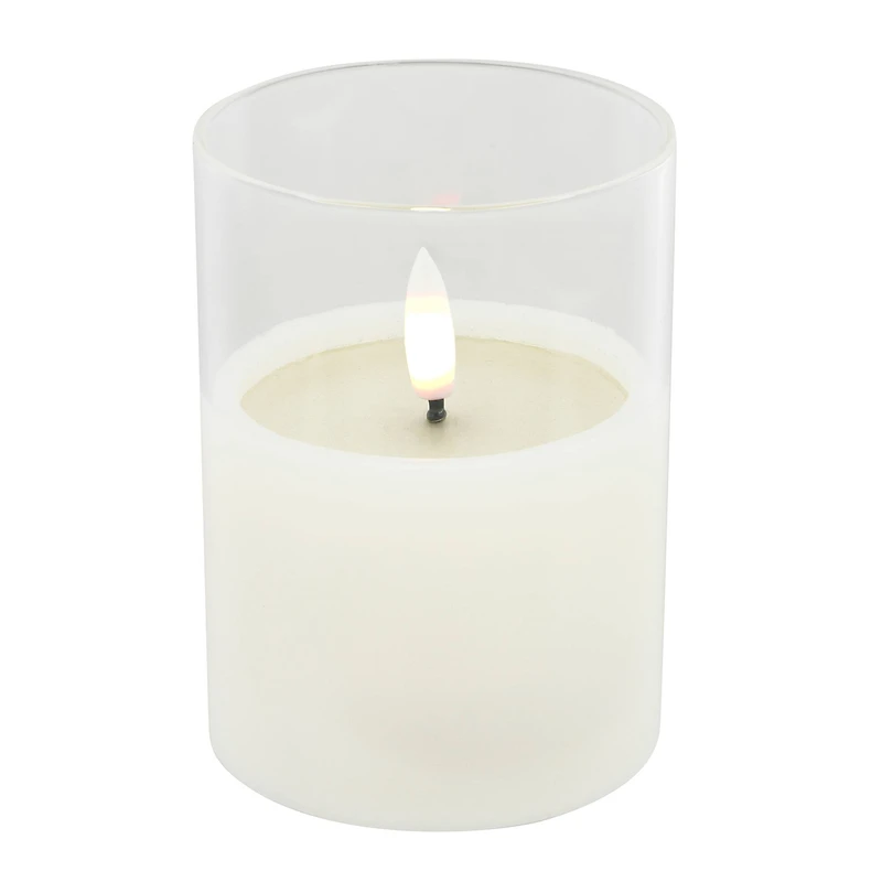 4" LED Glass Wax Flickering Candle by Ashland