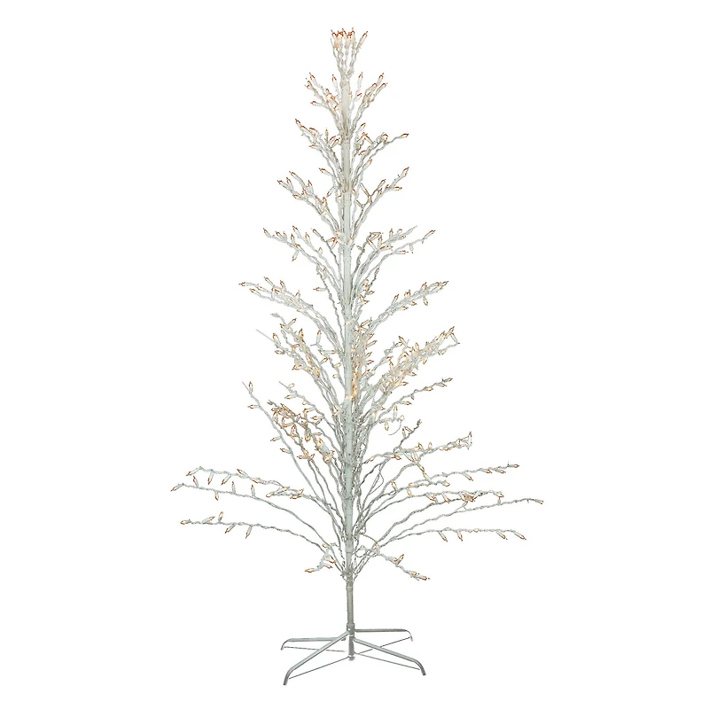 6ft. Pre-Lit White Cascade Twig Artificial Christmas Tree