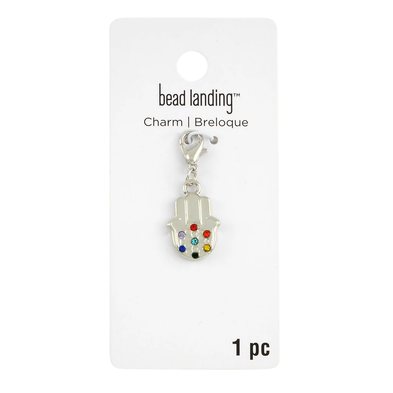 Rhodium Hamsa Charm by Bead Landing™