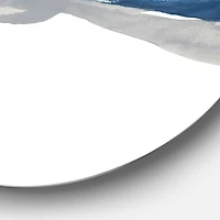 Designart - Gouache Sapphire on Gray IV