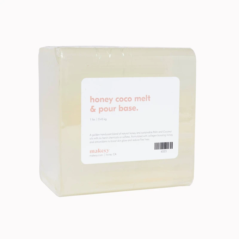 makesy Honey Coco Melt + Pour Base, 1lb.