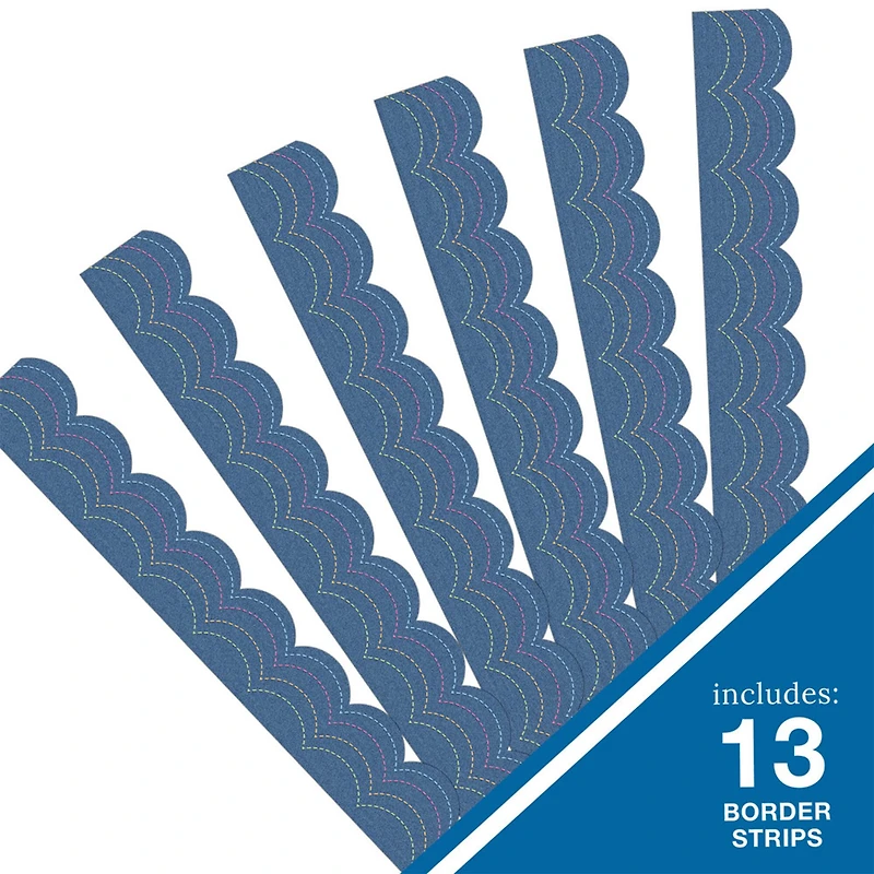 Carson Dellosa® Cool Denim Scalloped Borders Sets, 6ct.