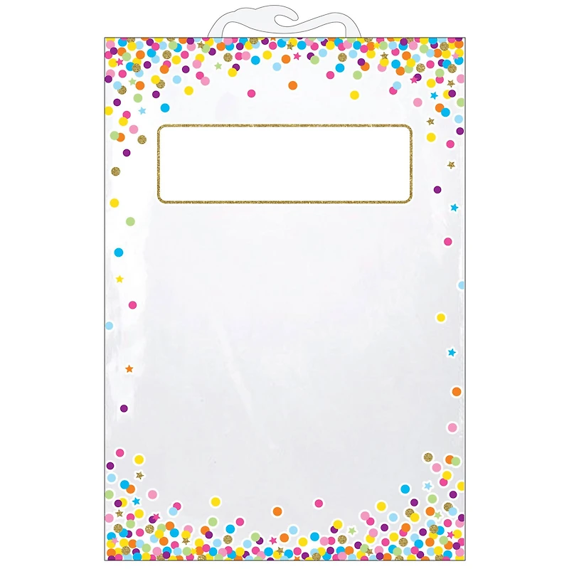 Ashley Productions 11" x 16" Hanging Confetti Pattern Storage Bag, 5ct.